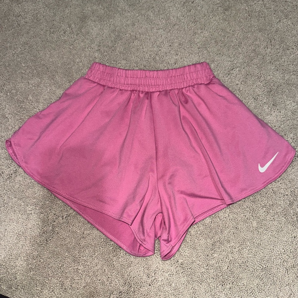 Nike Girls Dri-Fit Light Pink Butterfly Style Soft Athletic Shorts